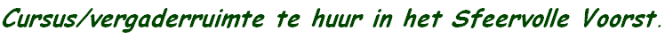 Cursus/vergaderruimte te huur in het Sfeervolle Voorst. 
